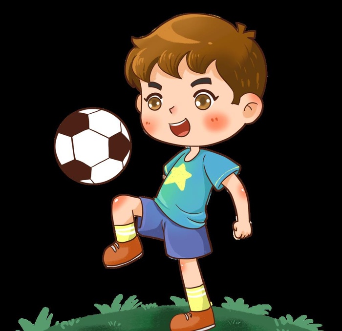 踢球男孩图片