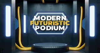 黑色科幻金属产品电商展台 图片