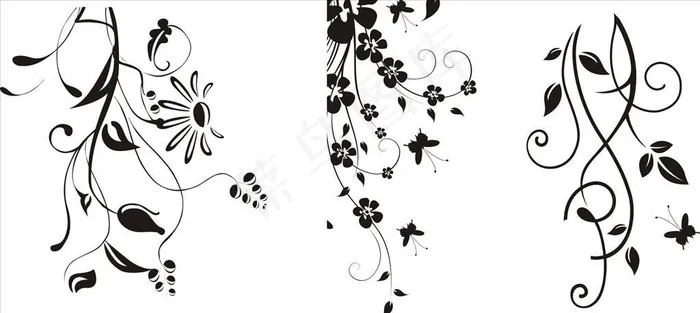 藤条花纹图片cdr矢量模版下载