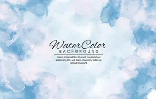 蓝色水彩背景图片