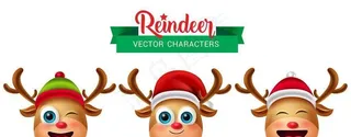 圣诞驯鹿图片