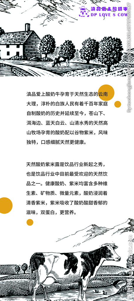 奶牛海报图片(4724x10630)psd模版下载