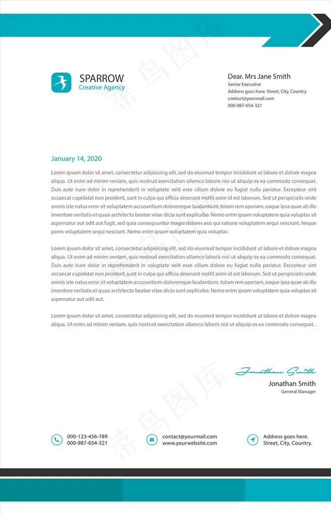 公司信纸书签设计图片(2539x3567)psd模版下载