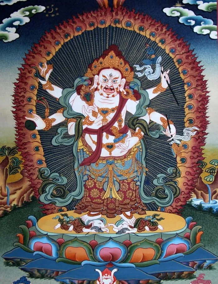 白六臂玛哈嘎啦护法像图片