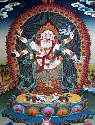 白六臂玛哈嘎啦护法像图片