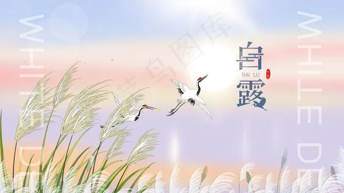 白露唯美背景图片(3000x2000)psd模版下载