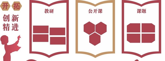 红色教师活动照片文化墙图片cdr矢量模版下载