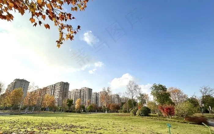 城市 小区 天空 风景图片