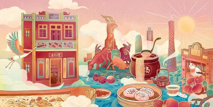 国潮插画图片