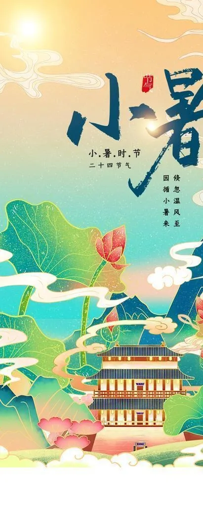 小暑转发图图片(750x1334)psd模版下载