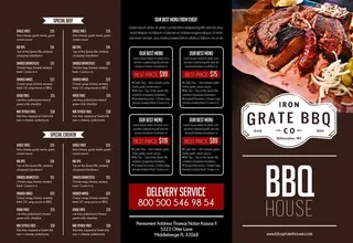 烧烤菜单三折页图片