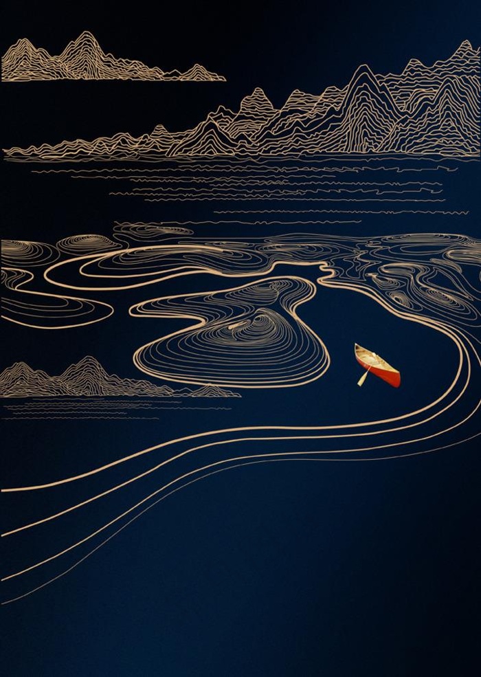 山水线条设计图片