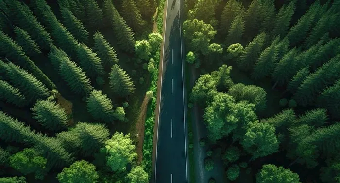 唯美森林树木图片