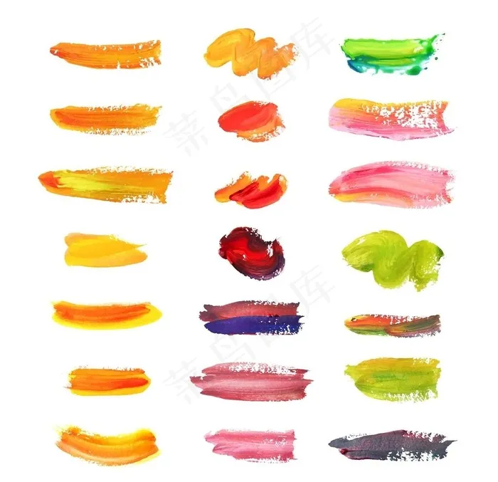 油画笔触图片ai矢量模版下载