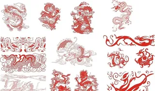 龙剪纸图片