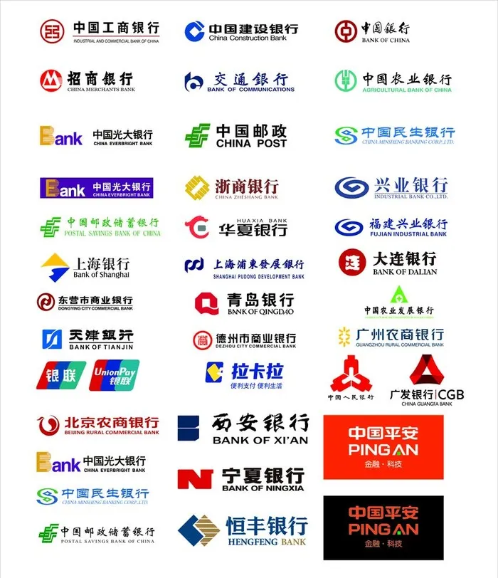 银行logo图片cdr矢量模版下载