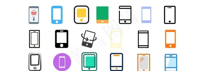 手机图标图片ai矢量模版下载