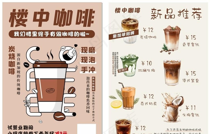 咖啡图片cdr矢量模版下载