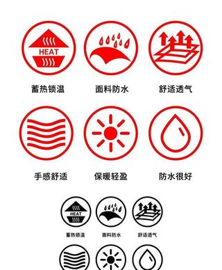 保暖防水透气防水icon矢量图图片