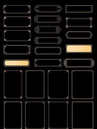 中式矢量古典边框花边素材图片