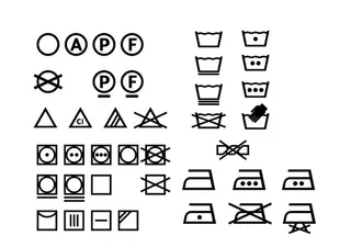 洗涤标识图标矢量素材图片
