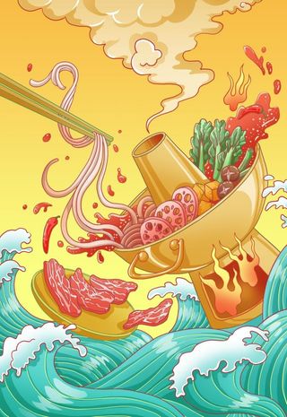 国潮火锅海报图片