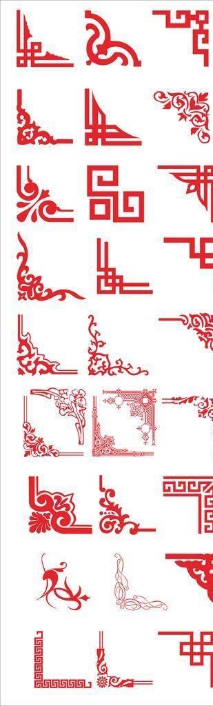 角花素材图片ai矢量模版下载