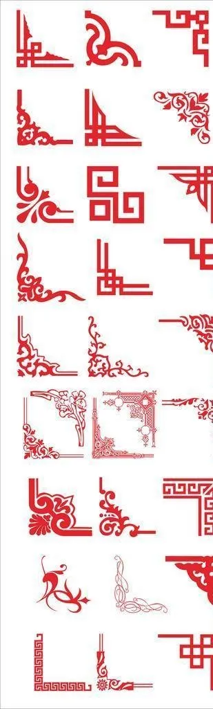 角花素材图片ai矢量模版下载