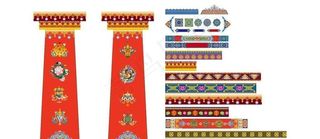 藏族藏式花边元素图片