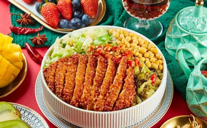 鸡排烤饭图片