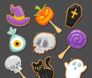 万圣节元素贴纸图片