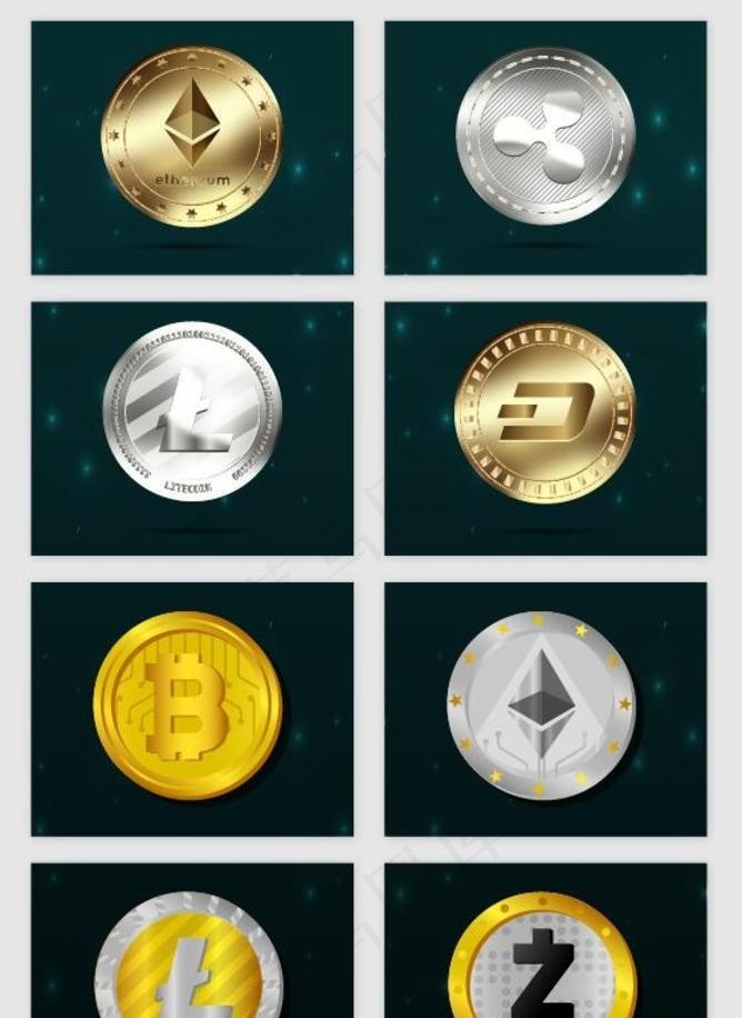 矢量金属币图片ai矢量模版下载