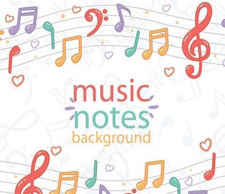 卡通彩色音符图片