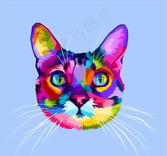 猫图片ai矢量模版下载