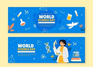 手绘卡通科学展板图片