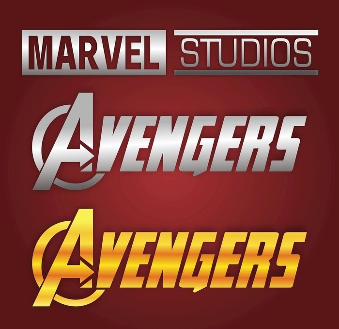 漫威复仇者金属字标识图片