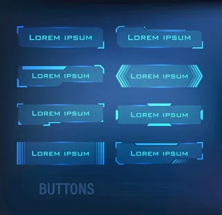 科技科幻标题框矢量素材图片