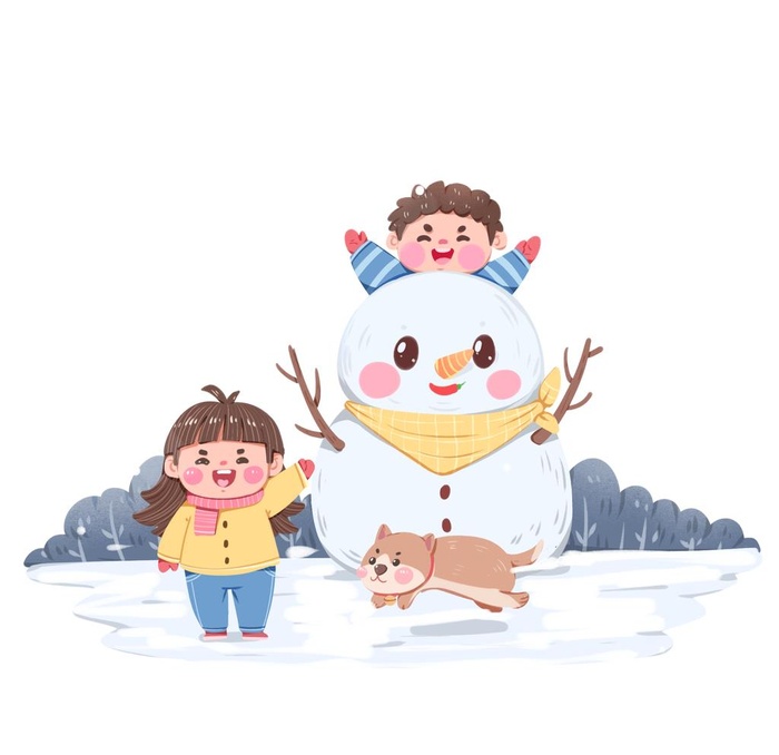 堆雪人图片(2000x2000)psd模版下载