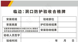 临边洞口防护牌图片