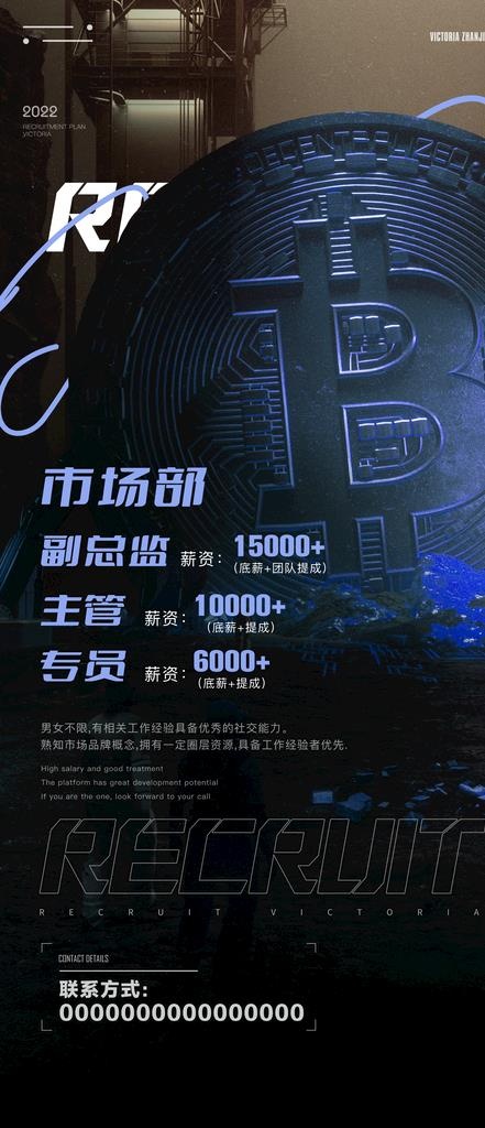 酒吧市场部招聘图片(2000x4328)psd模版下载