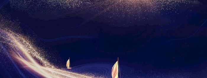 帆船光效质感背景图元素图片