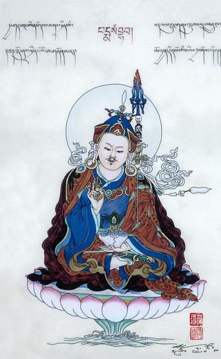 大宝法王莲花生大士图片