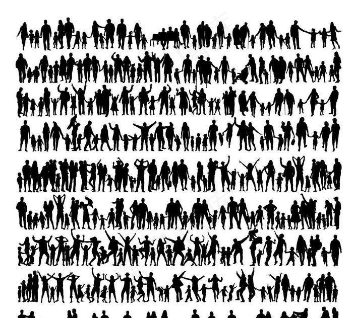 人物剪影合集图片