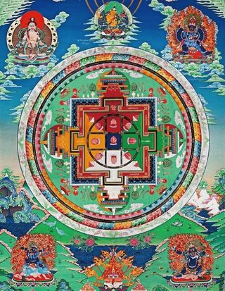 唐卡大威德十三尊坛城图片