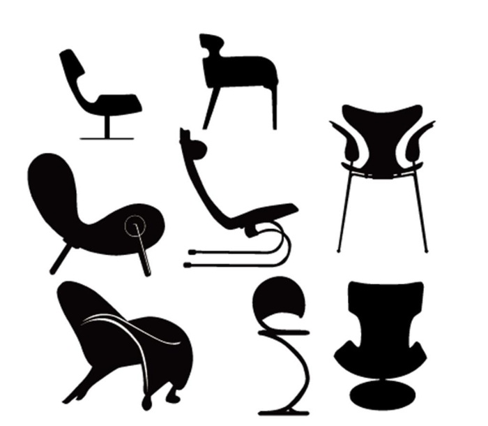个性椅子 沙发 剪影图片