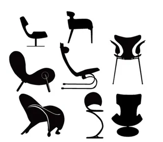 个性椅子 沙发 剪影图片