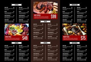 烧烤菜单三折页图片