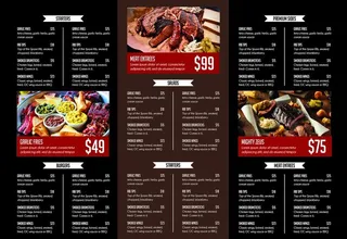 烧烤菜单三折页图片