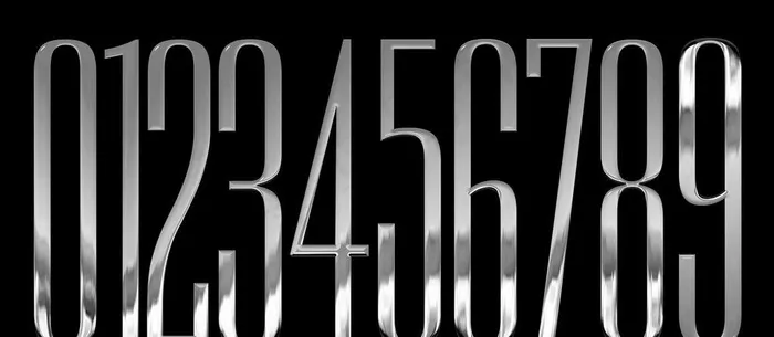 金属数字图片(5906x2953)psd模版下载