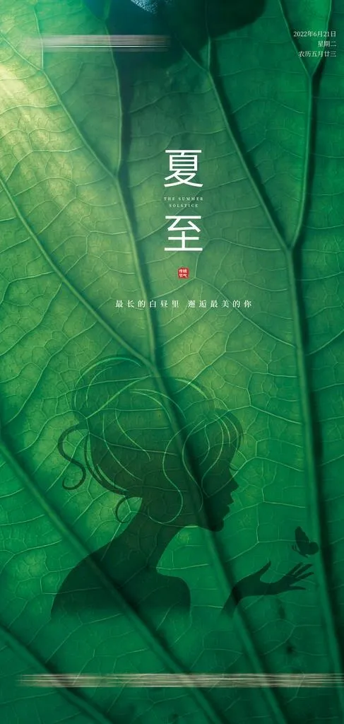 医美夏至清新节日海报图片(1600x3150)psd模版下载